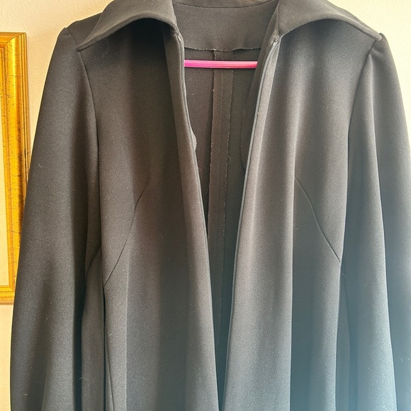 Vintage 1970s Black Knit Wide-Leg Jumpsuit - Bishop Sleeves, Belted Waist - Picture 8 of 8